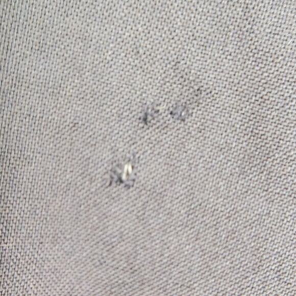 Burberry London Mens Suit Jacket 100% Wool Gold Button Dark Navy 46 Long FLAW - Picture 9 of 9